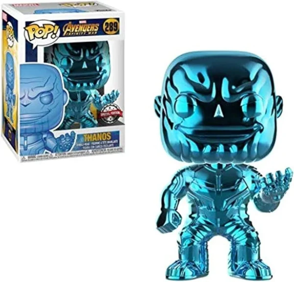 Funko POP Blue Chrome Thanos Avengers Infinity War Walmart Exclusive #289