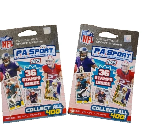 P.A. Sport NFL Stamp Collectible Book Series 3 2025 Starter Single Pack 18 stamp