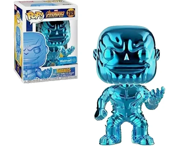 Funko POP Blue Chrome Thanos Avengers Infinity War Walmart Exclusive #289