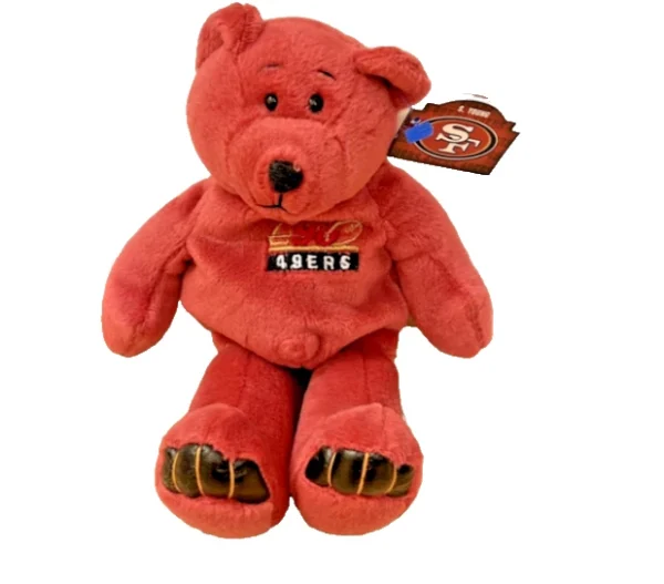 Limited Treasures Steve Young Pro Bear Plush 1998 NFL SF 49ers #8 Bean Bag Teddy