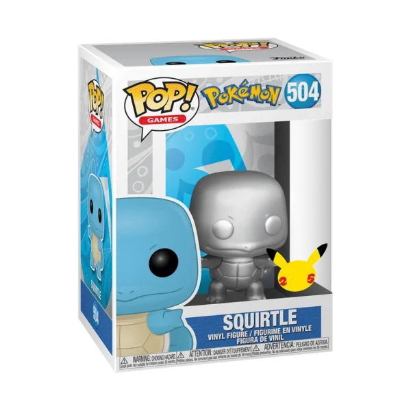 Have one to sell? Sell now  Share Funko Pop! Vinyl: Pokémon - Squirtle (Silver) (Metallic) #504